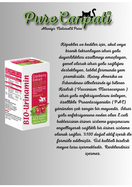 Purecanpati Kedi Destek Grubu Seti(Felilysine,bio Urinamin, Silycumin)