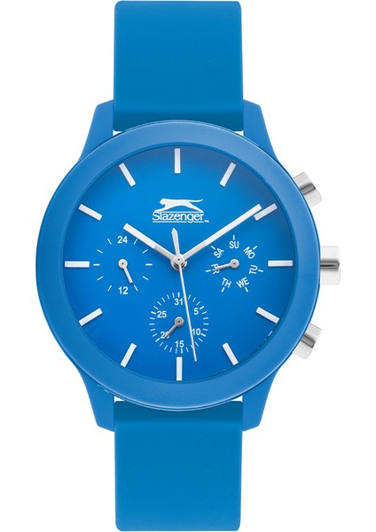 Mavi Silikon Kordonlu Erkek Kol Saati 5 Atm Su Geçirmez Paslanmaz