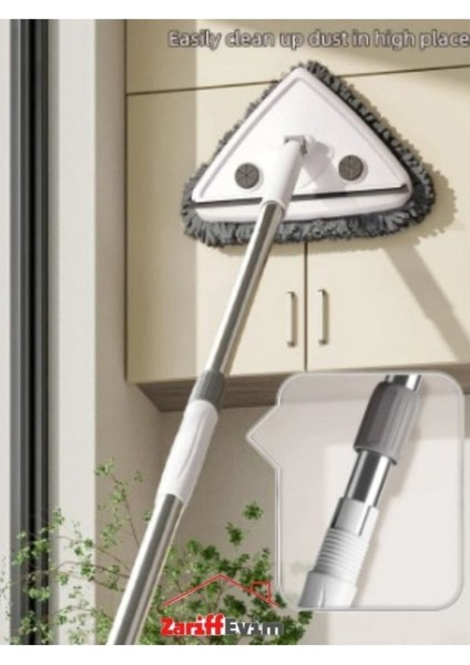 Üçgen cam silme seti, duvar ve yüzey temizlik aparatı, 3 sopa ve bez ile kolay temizlik modelleri