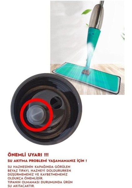 Tekno Trust Sprey Mop Yeni Nesil Pratik Temizlik Seti Toplamda 4 Adet Bez ile
