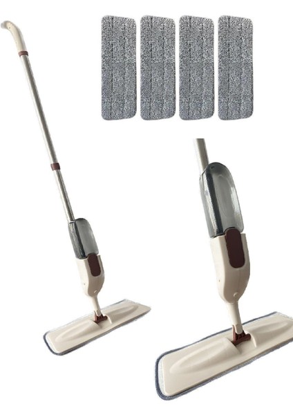 Tekno Trust Spin Mop Sprey Mop Deterjan Hazneli 4 Adet Moplu Spreyli Temizlik Paspası
