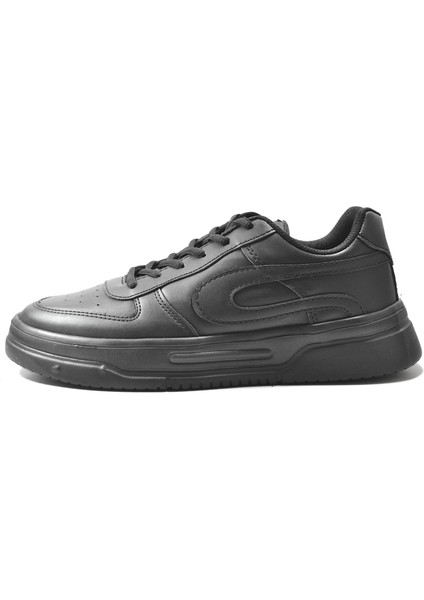 V-331 Siyah & Beyaz Bağlı Erkek Sneaker Spor Ayakkabı