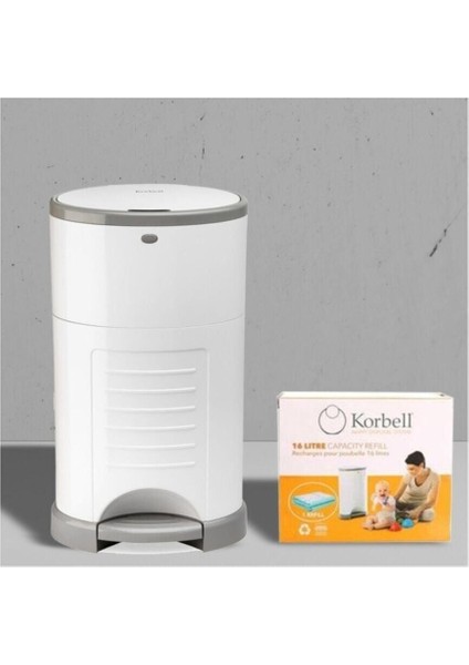 Tekno Trust Bebek Bezi Çöp Kovası Sistemi +495 Adet Bez Kapasiteli Çöp Poşeti