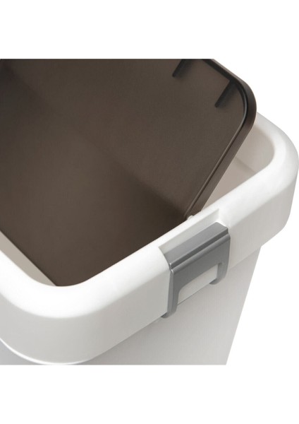 Motek Çöp Kovası Çöp Yutan Çöp Kutusu Beyaz (18 Litre)