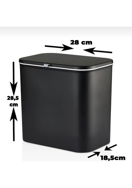Tekno Trust 15 Litre Fonksiyonel Banyo Mutfak & Ofis Çöp Kovası - Askı Aparatlı-Duvara Asılabilir-Ergonomik Kap