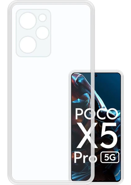 Poco X5 Pro 5g Kılıf Şeffaf Kamera Korumalı Esnek Yumuşak Silikon