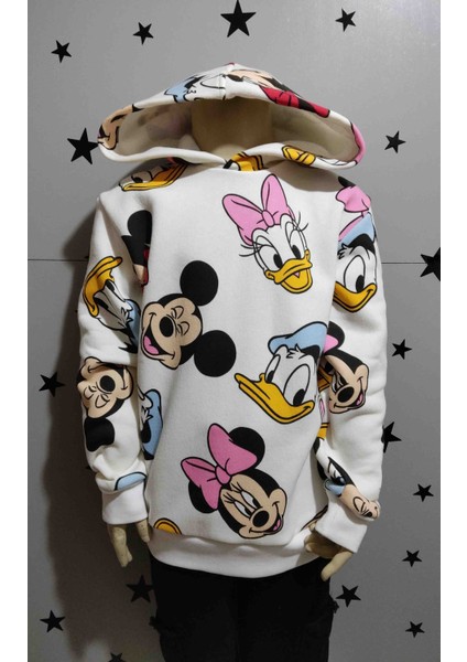Kız Çocuk Sweatshirt Mickey Desenli