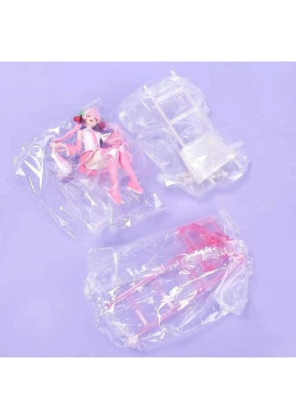 Hatsune Miku Kawaiii Sakura Kız Sandalyede Oturan Figür Modeli 15 cm