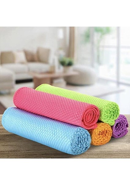 Li-Onteks (4 Adet) Mikrofiber Baklava Desenli Cam Bezi 40X40