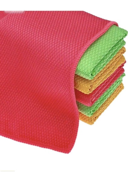 Li-Onteks (4 Adet) Mikrofiber Baklava Desenli Cam Bezi 40X40