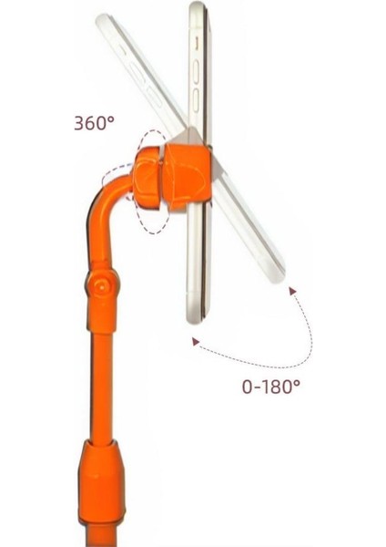 Masa Üstü Tablet ve Telefon Tutucu Plastik Aparat Turuncu Telefon Standı