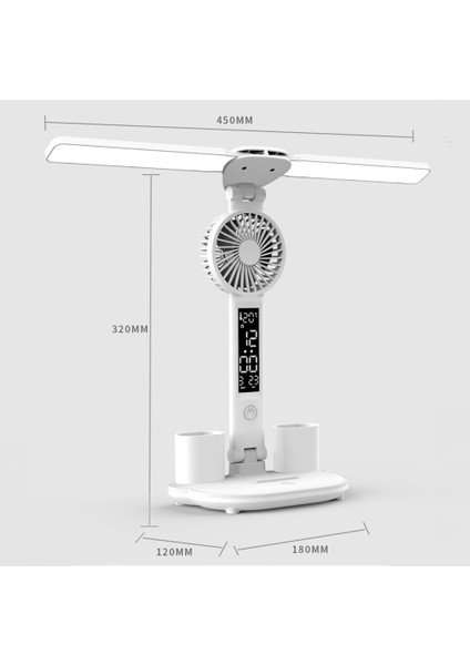 Çift Kafa Aydınlatma LED Fan Masa Lambası USB Fiş Gücü Çok Renkli (Yurt Dışından) modelleri