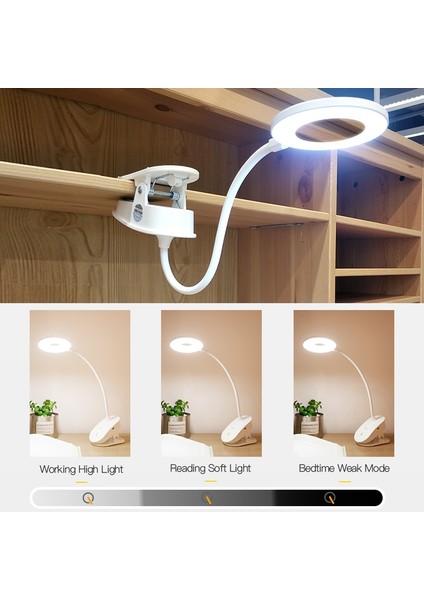 2W 18LED’LI Dokunmatik Anahtarlı 3 Kademeli Dimming Klipsli Masa Lambası Çok Renkli (Yurt Dışından) fiyatları