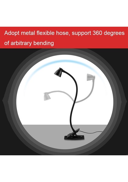 LED Metal Klipsli Masa Lambası, Özellik: Siyah Iki Hızlı Karartma Çok Renkli (Yurt Dışından) fırsatları