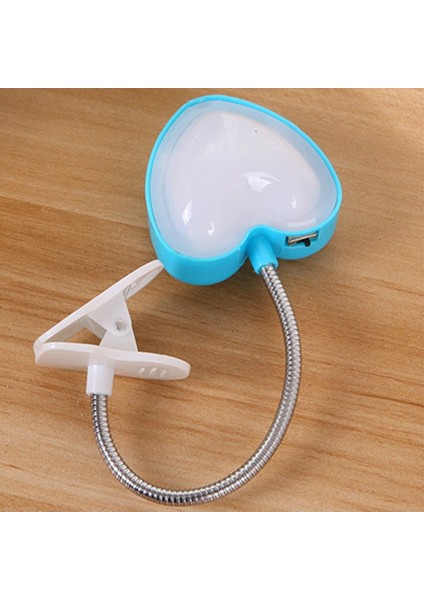 Klip LED Kitap Işık Lambaları Okuma Kitabı Masa Lambası Mavi (Yurt Dışından)