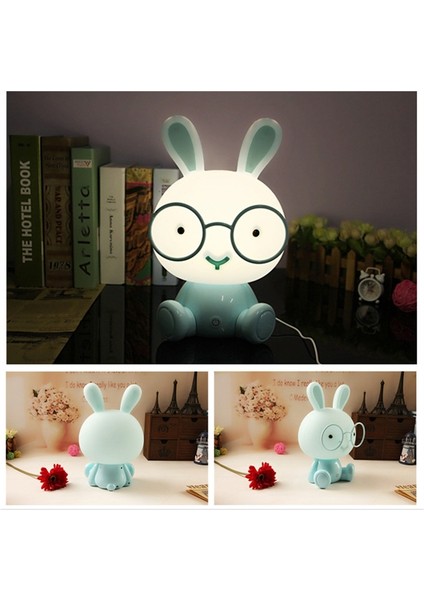 Tavşan LED 3 Modlu Karartma Dokunmatik Kontrol Başucu Lambası Mavi (Yurt Dışından) modelleri