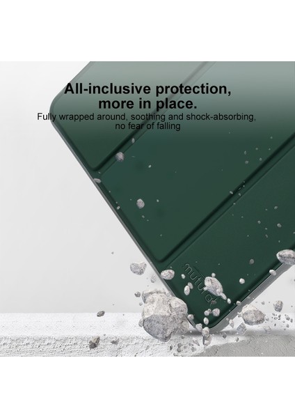 iPad Pro 13 2024 Için Akıllı Deri Kılıf Koyu Yeşil (Yurt Dışından)