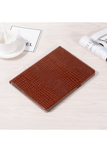 iPad Pro 11 2024 Kahverengi Timsah Derisi Kılıf (Yurt Dışından) modelleri