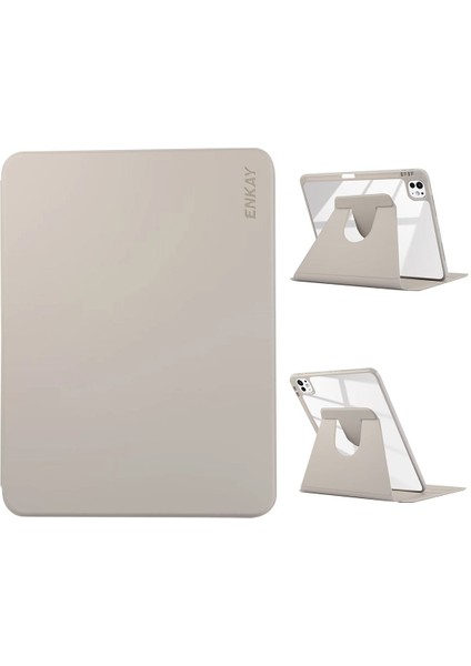 Deri Smart Kılıf iPad Pro 13 2024 Gri (Yurt Dışından)