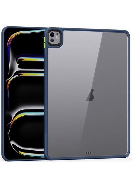 iPad Pro 13 2024 Mavi Için Pc + Tpu Tablet Kılıfı (Yurt Dışından)