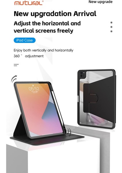 iPad Pro 13 2024 Siyah Için Akıllı Deri Tablet Kılıfı (Yurt Dışından)
