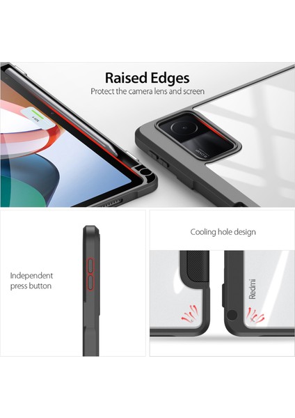 Xiaomi Redmi Pad Siyah Için Yatay Çevirme Tablet Kılıfı (Yurt Dışından) fırsatları