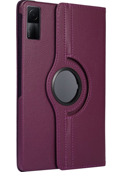 Xiaomi Redmi Pad 10.61 Koyu Mor Için 360 Derece Dönebilen Tablet Kılıfı (Yurt Dışından)