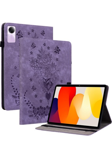 Xiaomi Redmi Pad Se 11 Inç Mor Için Deri Tablet Kılıfı (Yurt Dışından)