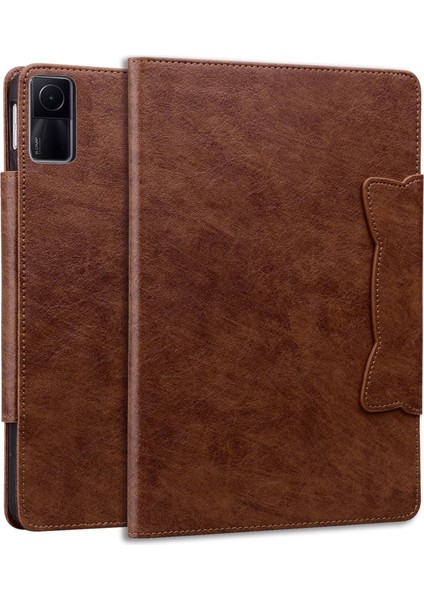 Xiaomi Redmi Pad Se Kahverengi Için Kedi Toka Kılıfı (Yurt Dışından)