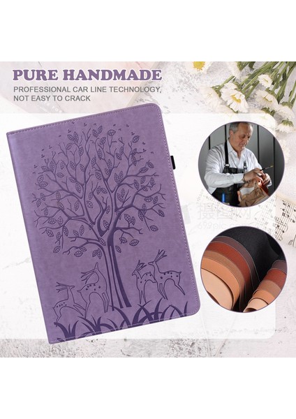 Ağaç ve Geyik Tablet Kılıfı Xiaomi Redmi Pad 10.61 2022 Mor (Yurt Dışından) fiyatları