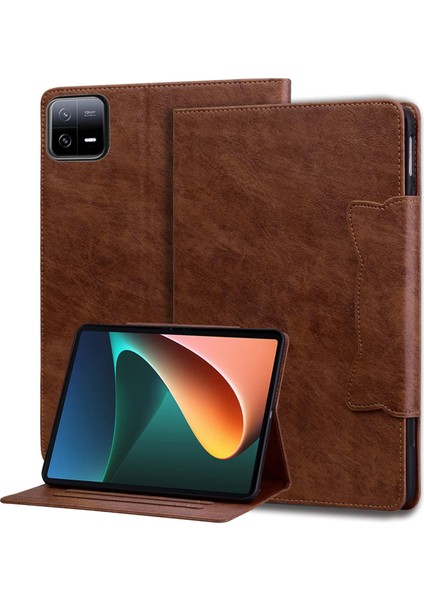Xiaomi Pad 6 Kahverengi Için Kedi Toka Kılıfı (Yurt Dışından) modelleri