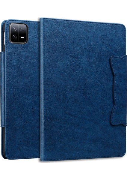 Xiaomi Pad 6 Kraliyet Mavisi Için Kedi Toka Kılıfı (Yurt Dışından)