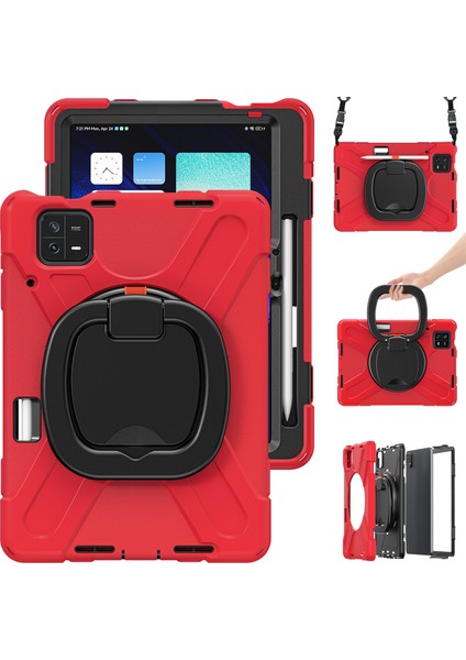 Xiaomi Pad 6/6 Pro Kırmızı Için Silikon Hibrit Pc Tablet Kılıfı (Yurt Dışından)