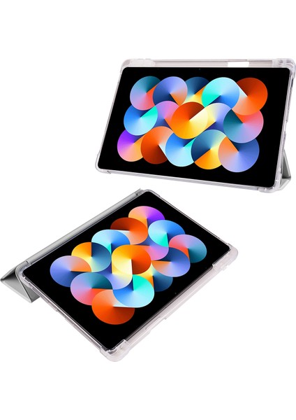 Xiaomi Redmi Pad 10.61 Gri Için 3 Katlı Tpu+Pu Tablet Kılıfı (Yurt Dışından) modelleri
