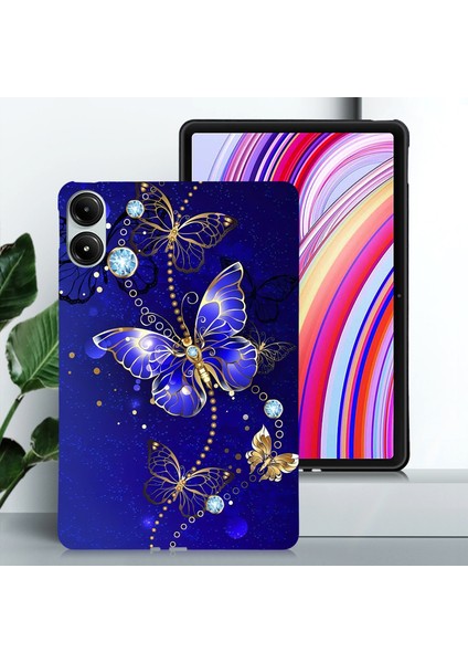 Xiaomi Poco Pad Mavi Kelebek Için Boyalı Tpu Tablet Kılıfı (Yurt Dışından) modelleri