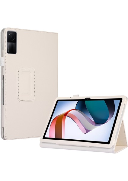 Xiaomi Redmi Pad 10.61 Beyaz Için Litchi Texture Tablet Kılıfı (Yurt Dışından) fırsatları