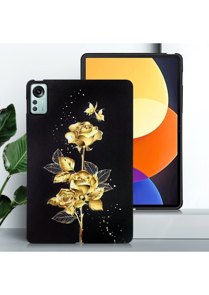 Xiaomi Pad 5 Pro 12.4 Altın Gül Için Boyalı Tpu Tablet Kılıfı (Yurt Dışından) modelleri