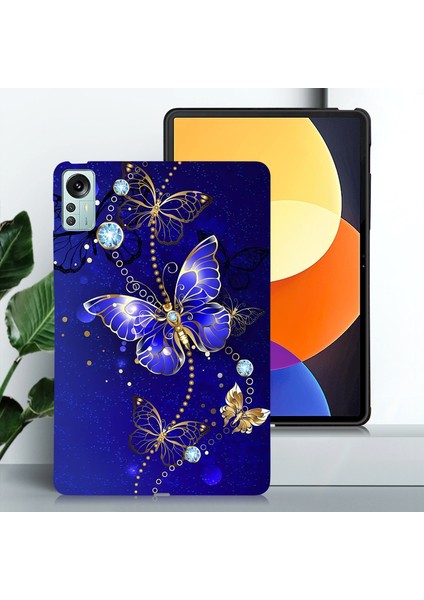 Xiaomi Pad 5 Pro 12.4 Mavi Kelebek Için Boyalı Tpu Tablet Kılıfı (Yurt Dışından) modelleri