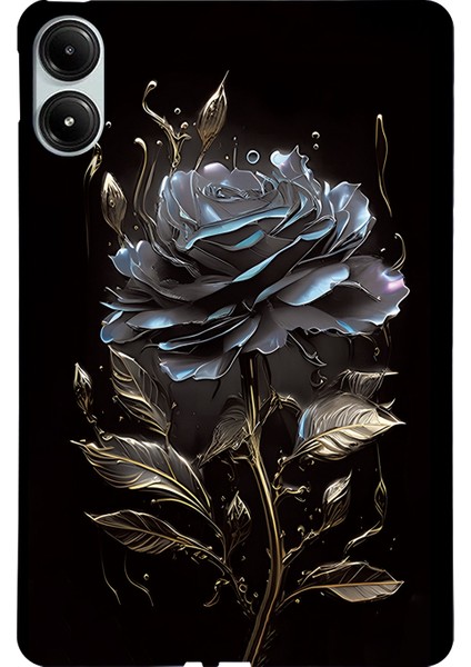 Redmi Pad Pro / Pad Pro 5g Siyah Gül Için Boyalı Tpu Tablet Kılıfı (Yurt Dışından)