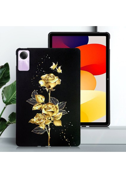 Redmi Pad Se Golden Rose Için Boyalı Tpu Tablet Kılıfı (Yurt Dışından) fırsatları