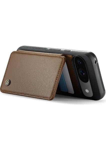 Google Piksel 9 Için Flip Case Rfıd Engelleme Kart Tutucu Kickstand Pu Ince (Yurt Dışından) modelleri