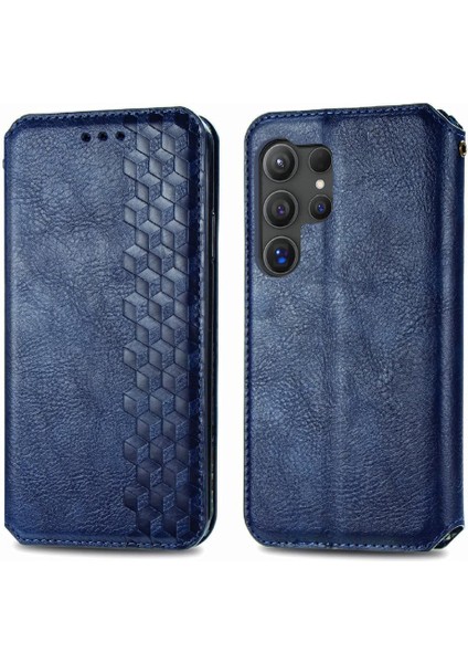 Samsung Galaxy S24 Ultra Cüzdan Fonksiyonu Için Kılıf Kapak Çevirin Deri Kılıf (Yurt Dışından)