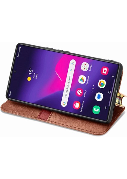 Samsung Galaxy S24 Ultra Cüzdan Fonksiyonu Için Kılıf Kapak Çevirin Deri Kılıf (Yurt Dışından) fiyatları