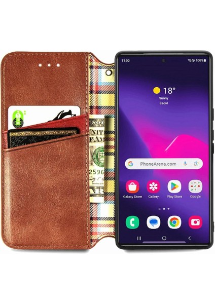 Samsung Galaxy S24 Ultra Cüzdan Fonksiyonu Için Kılıf Kapak Çevirin Deri Kılıf (Yurt Dışından) fırsatları