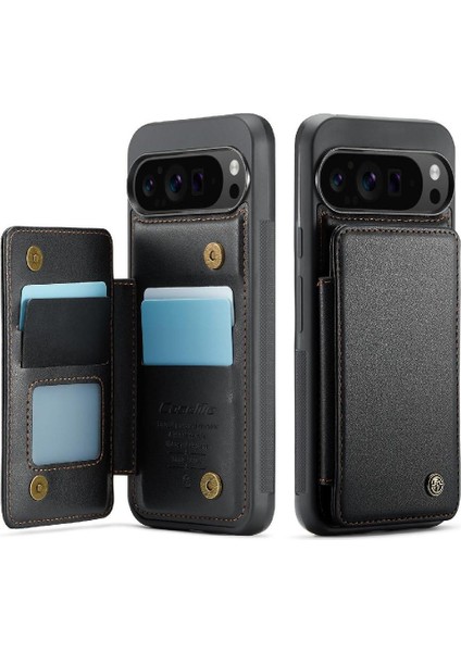 Google Piksel 9 Pro Xl Için Flip Case Pu Deri Ince Darbeye Vaka Kartı (Yurt Dışından)