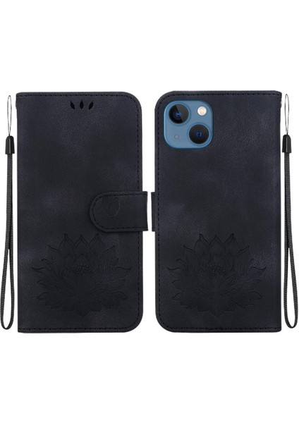 IPhone 13 Cüzdan Kickstand Manyetik Kabartma Için Flip Case (Yurt Dışından)