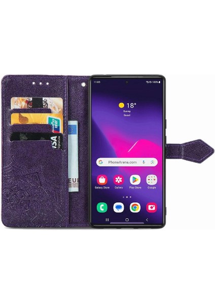 Samsung Galaxy S24 Ultra Kapak Kapak Için Kılıf Zarif Desen Deri (Yurt Dışından) modelleri