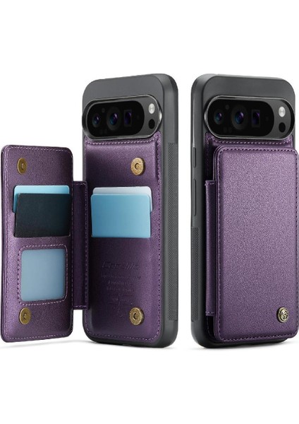 Google Piksel 9 Pro Xl Için Flip Case Pu Deri Ince Darbeye Vaka Kartı (Yurt Dışından)