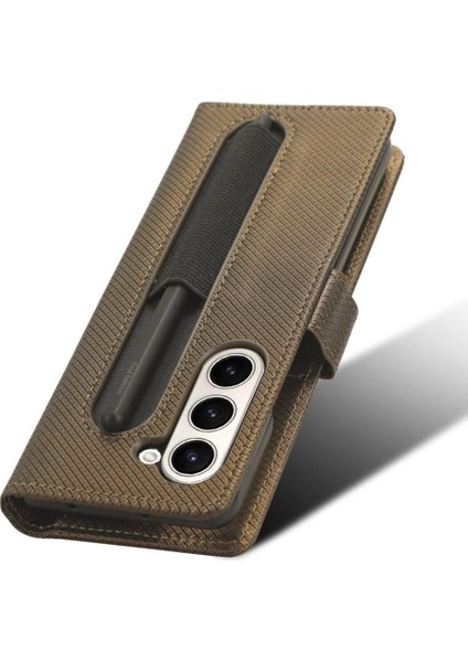 Samsung Galaxy Z Için Kılıf Fold 6 Kickstand Kapak Manyetik Cüzdan Kart (Yurt Dışından)