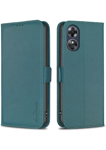 Manyi Mall Oppo A17 Kart Yuvaları Için Flip Case Tutucu Darbeye Tpu Iç Kabuk Pu (Yurt Dışından)